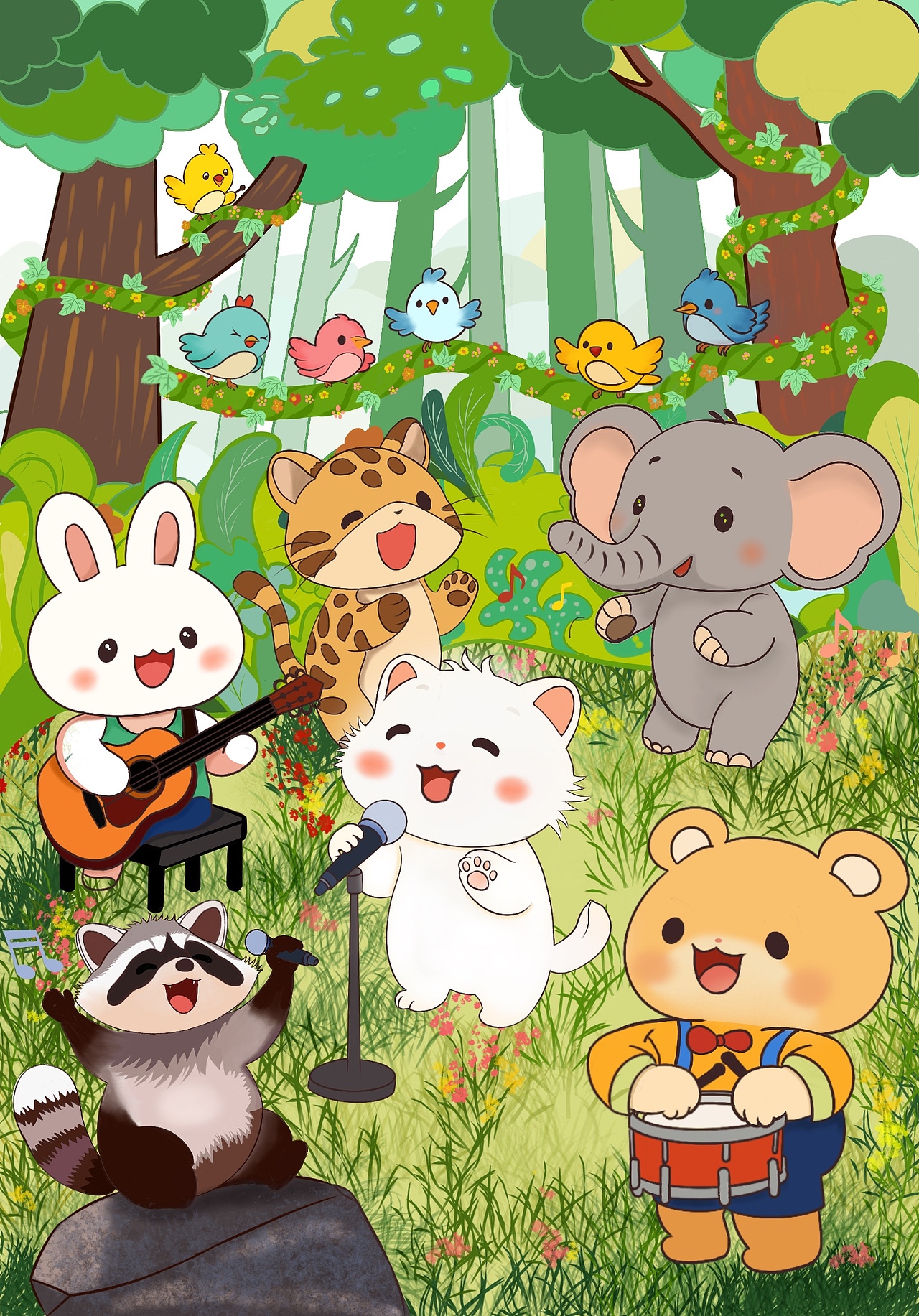 原创插画。生活用品图案设计