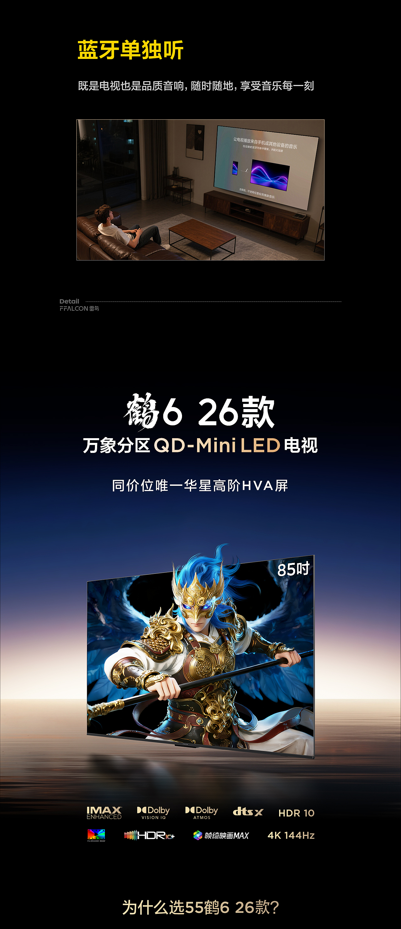 FFALCON雷鸟 下半年26款新品详情页视觉设计