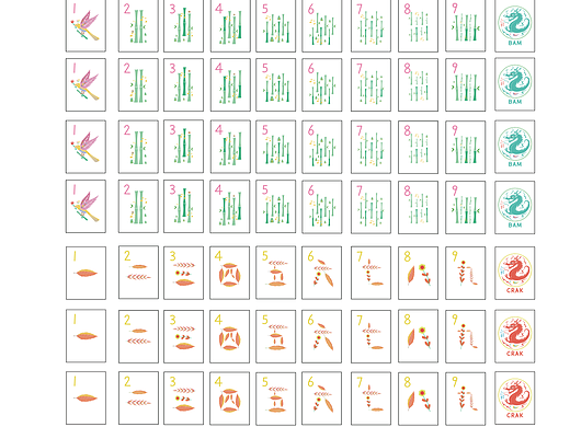 Garden Dog Mahjong花园狗狗麻将图案