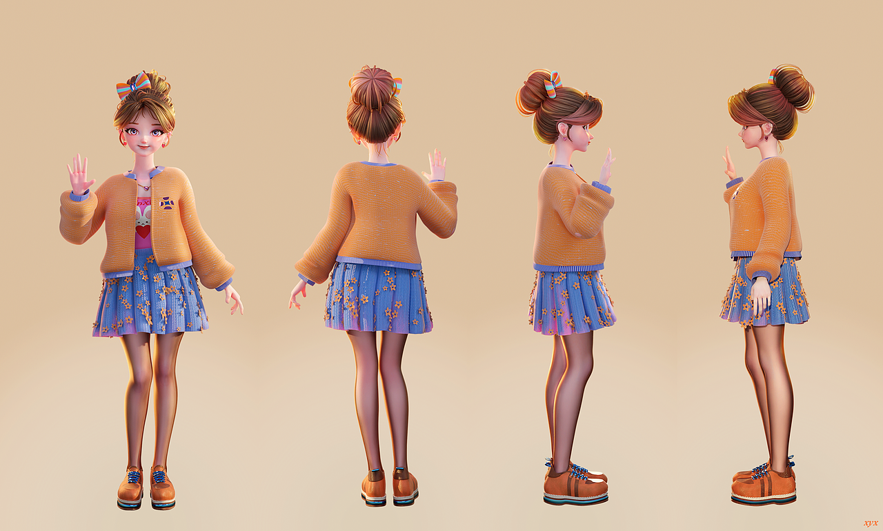 blender人物，手办建模（图ZMzk4Nzc5ODIw） - 人物/生物 - 站酷设计师心绘XYX原创素材 - 站酷ZCOOL