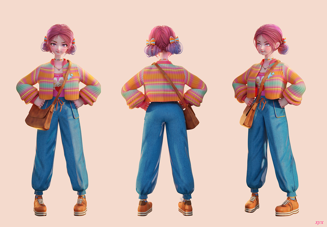 blender人物，手办建模（图ZMzk4Nzc5OTEy） - 人物/生物 - 站酷设计师心绘XYX原创素材 - 站酷ZCOOL