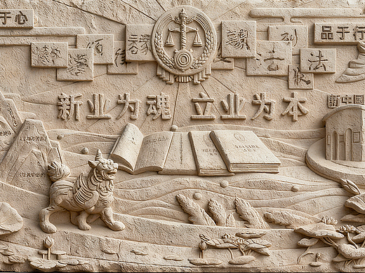 浮雕设计 | 法律主题 | 新业为魂 立业为本