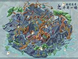 場景插畫丨秘境追尋之千年一瞬丨古墓微恐