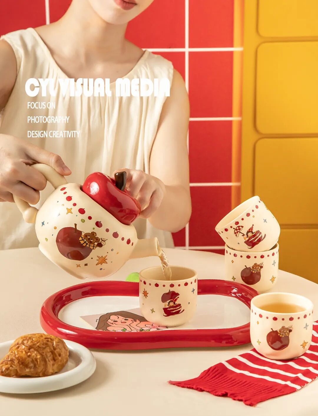 产品拍摄|草莓水具