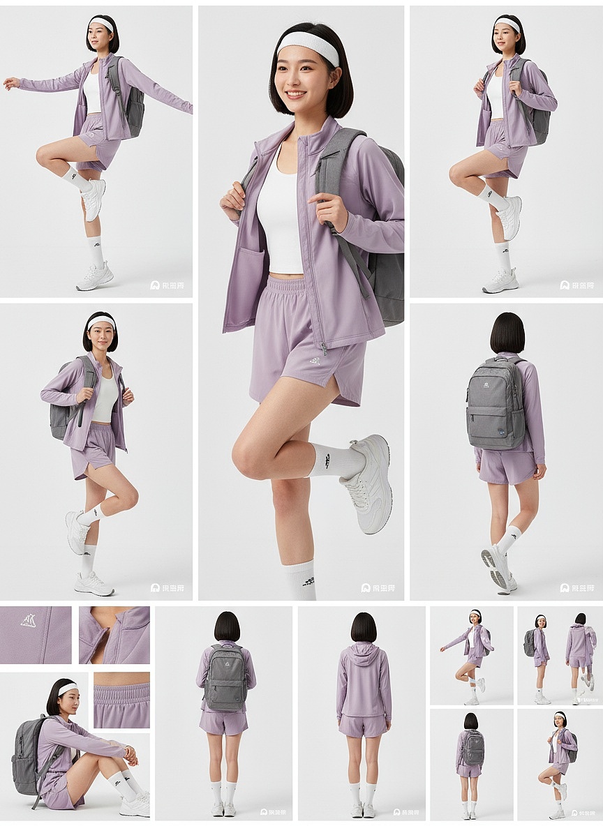 ✨懒人狂喜！拍照排版 AI 十秒搞定，运动女孩。（图ZMzk4ODExNjM2） - 其他服装 - 站酷设计师Damon大表哥原创素材 - 站酷ZCOOL