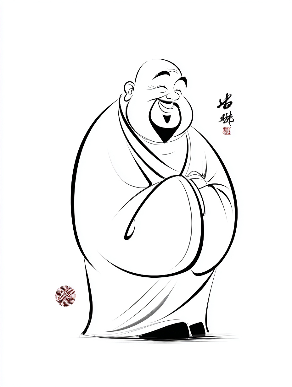 AI 水墨笔触 人像