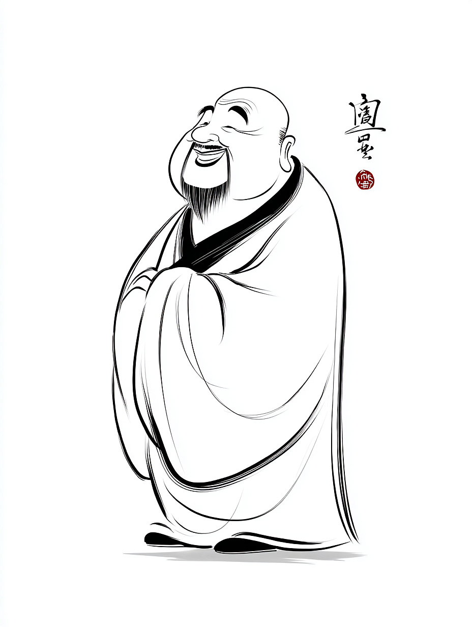 AI 水墨笔触 人像