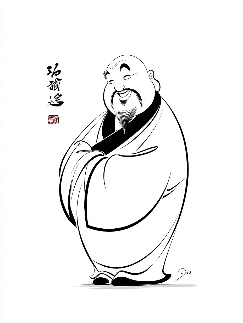 AI 水墨笔触 人像