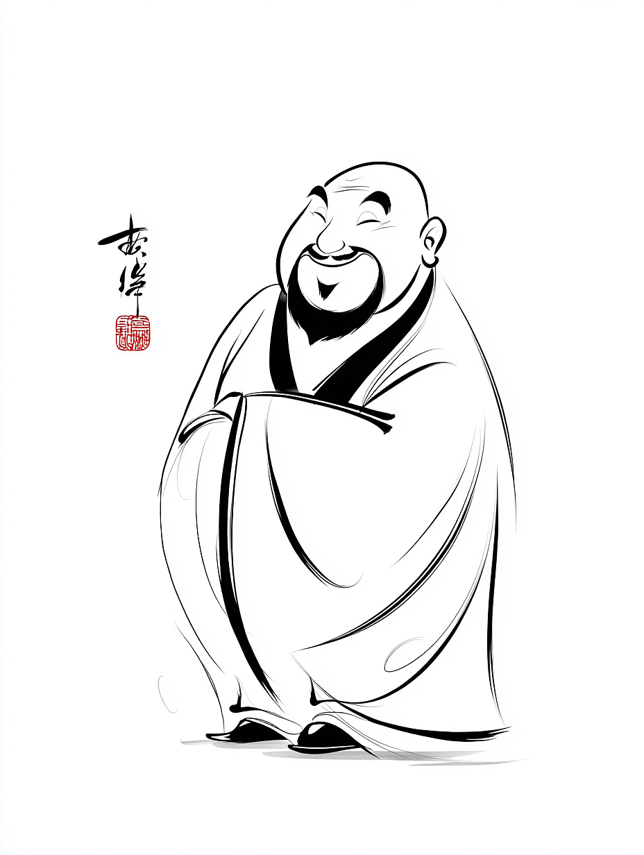 AI 水墨笔触 人像