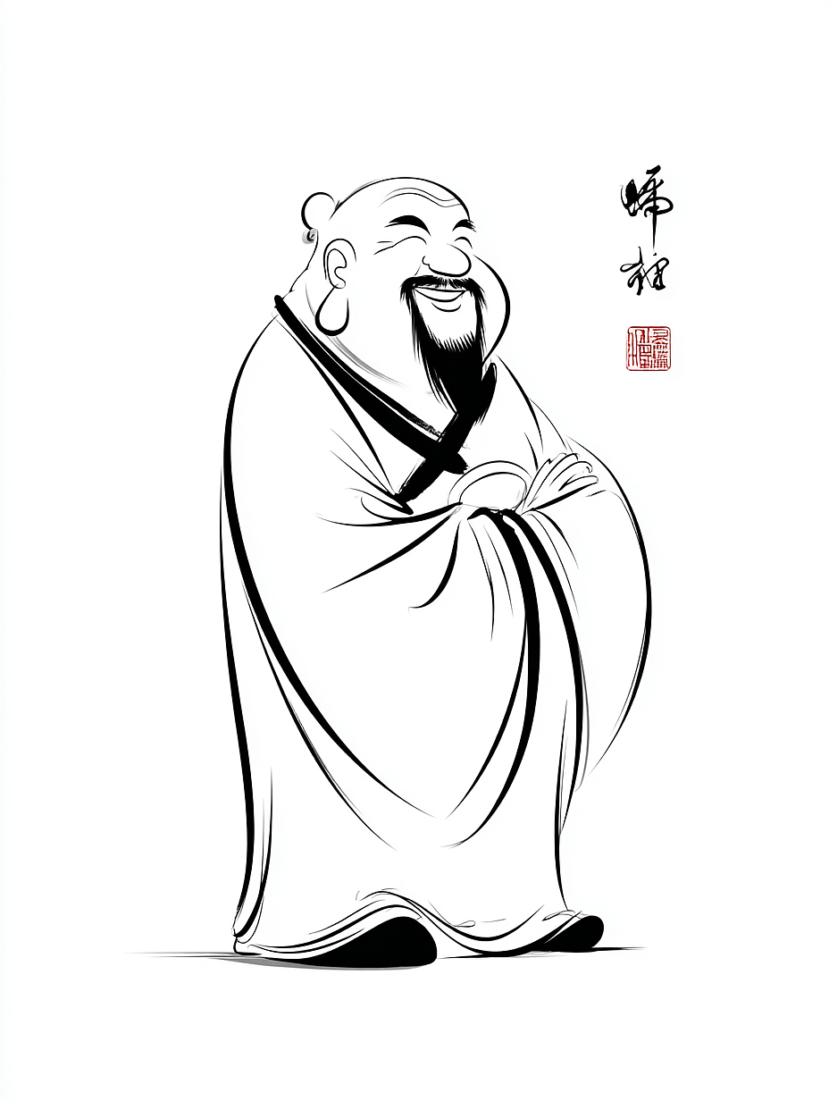 AI 水墨笔触 人像