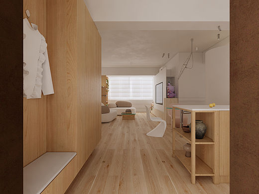 109㎡老房逆袭!原木极简风太治愈