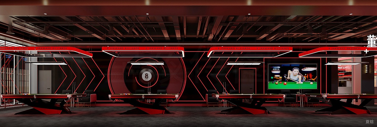 台球俱乐部 ◐ 用质感设计构建层次，沉浸式打球超上瘾