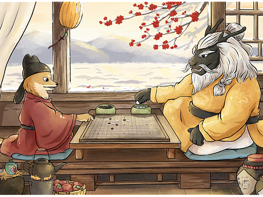 十月故事感氛围感古风绘本小剧场