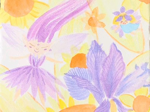 童画疗愈“紫色的阳光☀️精灵”