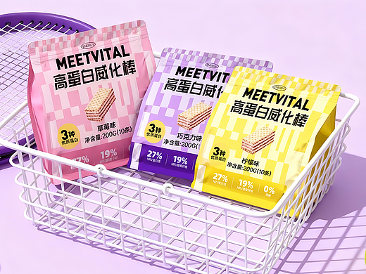 原创 MeetVital高蛋白威化棒包装设计
