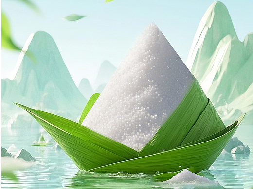 白色颗粒感粽子