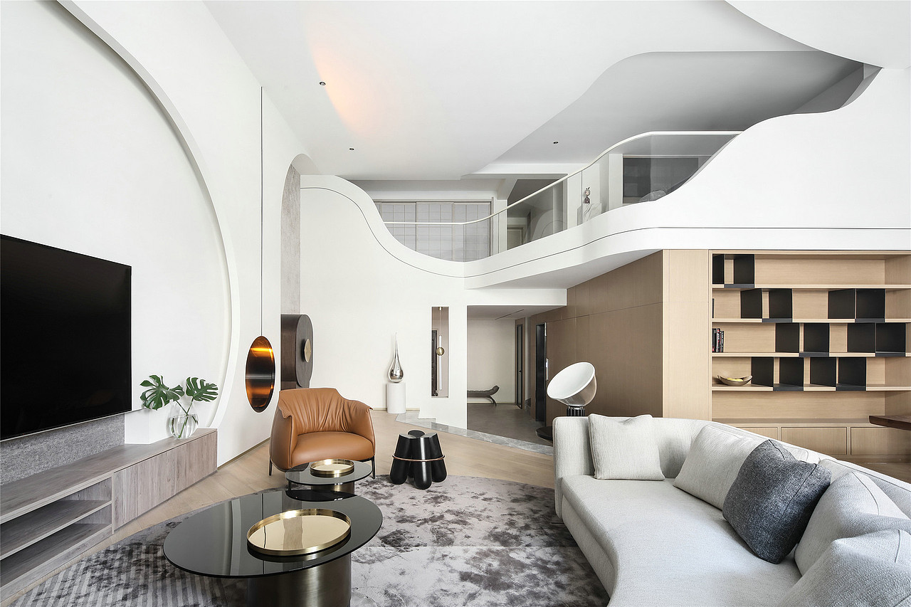 贵阳这波大平层设计，把“曲线高级感”玩成了家居顶流（图ZMzk4ODYzOTI4） - 家装设计 - 站酷设计师贵阳全案设计师冲原创素材 - 站酷ZCOOL