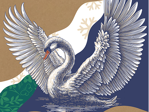 特仑苏沙漠有机牛奶包装插画｜天鹅、梭梭树、鹅喉羚（个人主页-ZNzI3NzU2NzI=） - 商业插画 - 站酷设计师欧阳鹏杰_OY原创素材 - 站酷ZCOOL