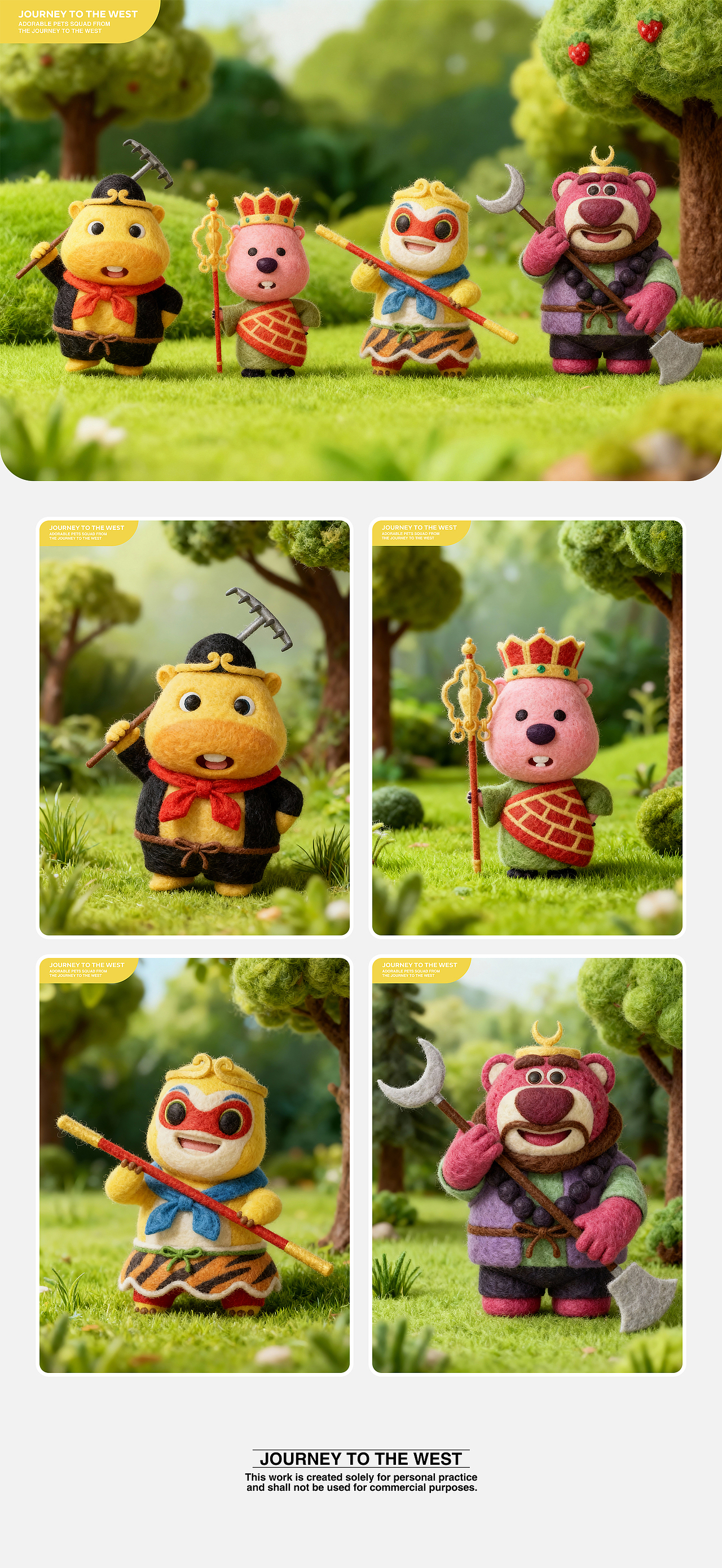 西游萌宠团-The Journey Paws(图ZMzk4ODY3OTky) - IP形象 - 站酷设计师凯尔Kyle原创素材 - 站酷ZCOOL