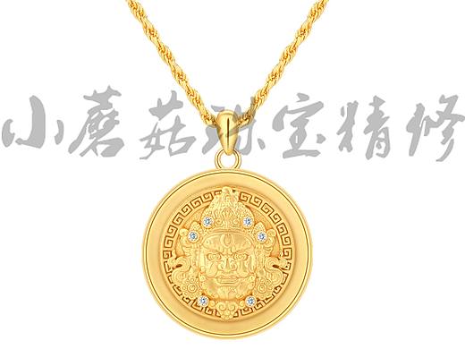 黄金吊坠图片
