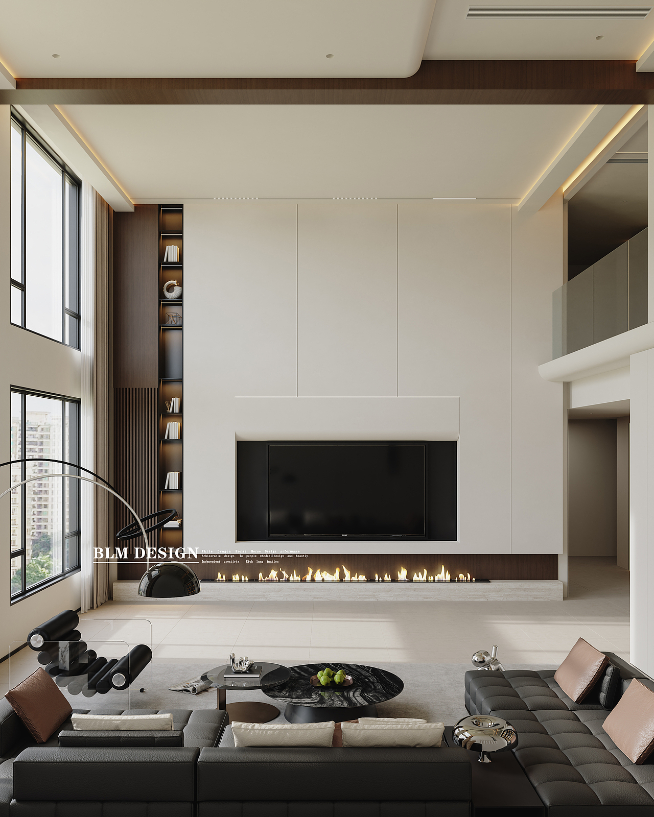 挑空别墅-白龙马效果图（图ZMzk4ODc4MDE2） - 家装设计 - 站酷设计师白龙马效果图欣欣原创素材 - 站酷ZCOOL