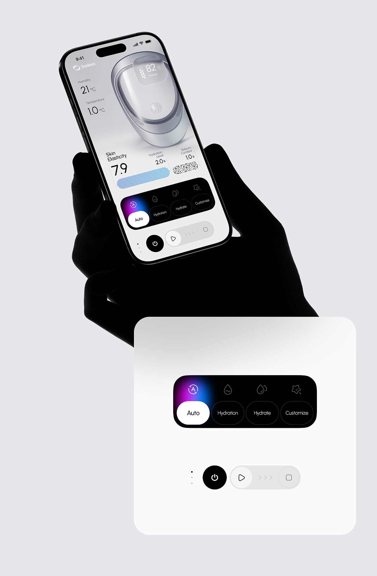 Sadees护肤面罩应用/Application
