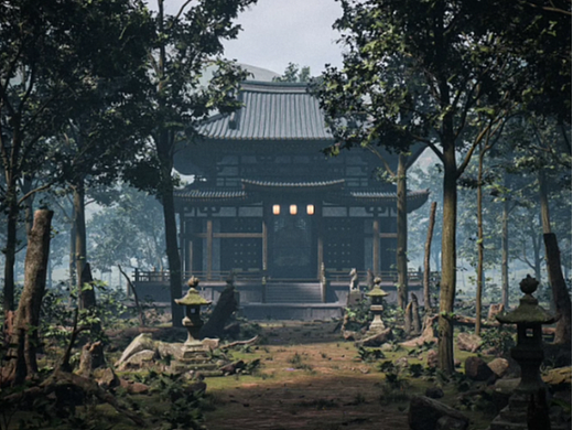 游戏场景建模渲染