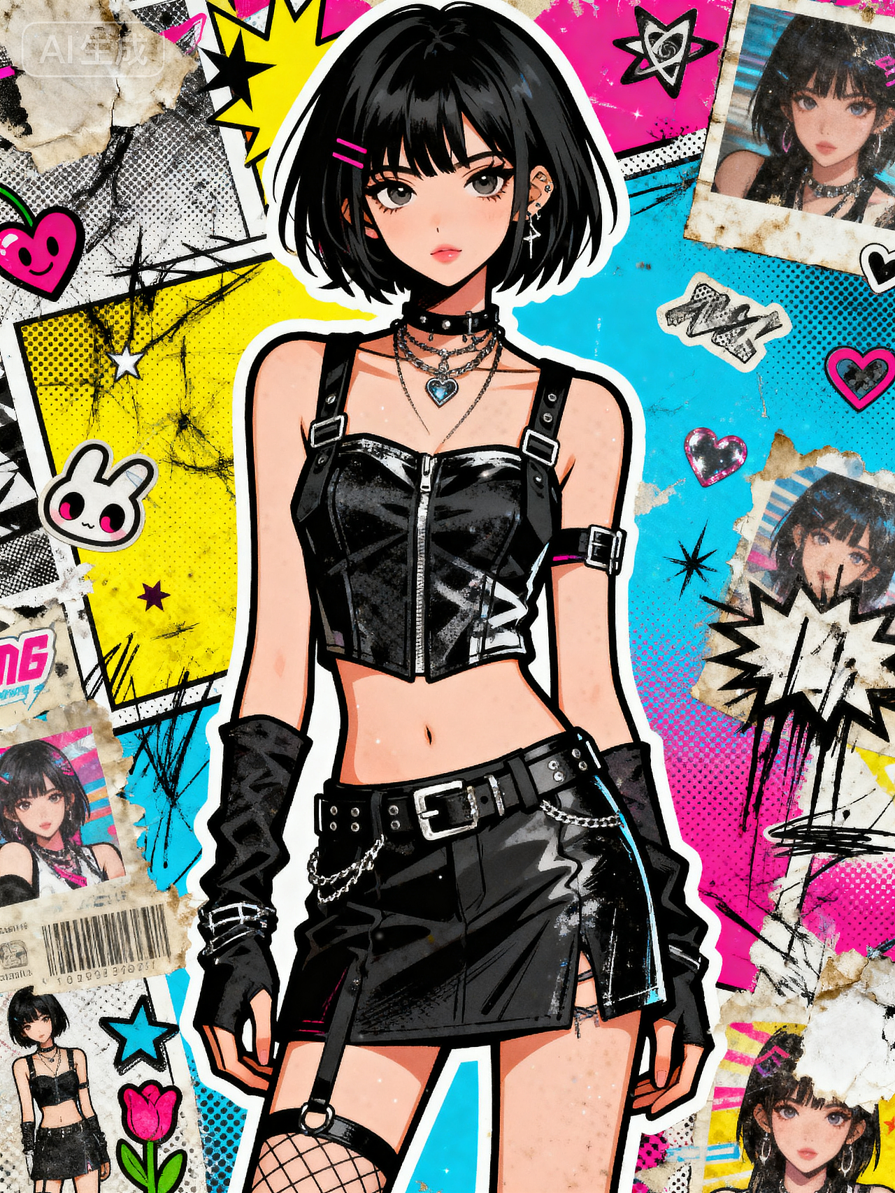 AI灵感--穿越回千禧年的拼贴风