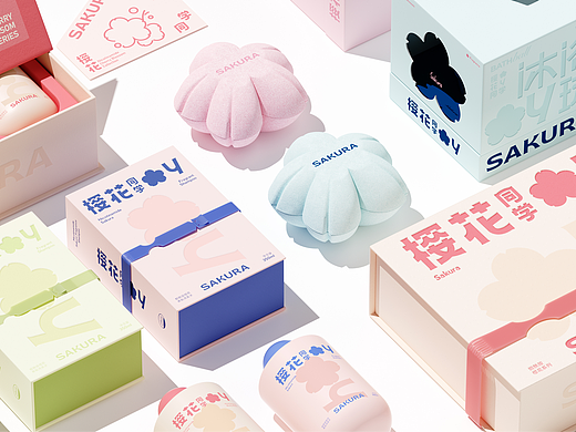 樱花同学洗护日化品牌设计