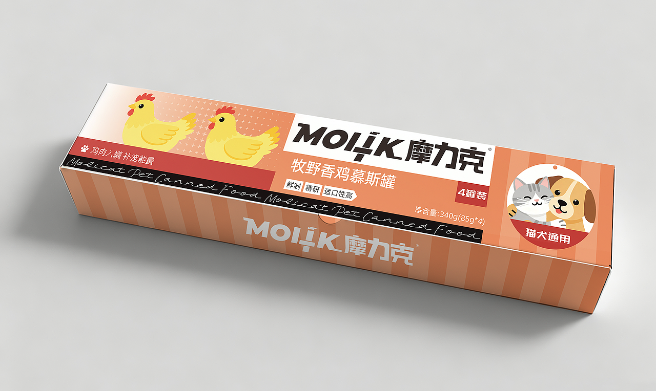 摩力克®宠物罐头 ｜ 宠物 猫狗 罐头 包装设计
