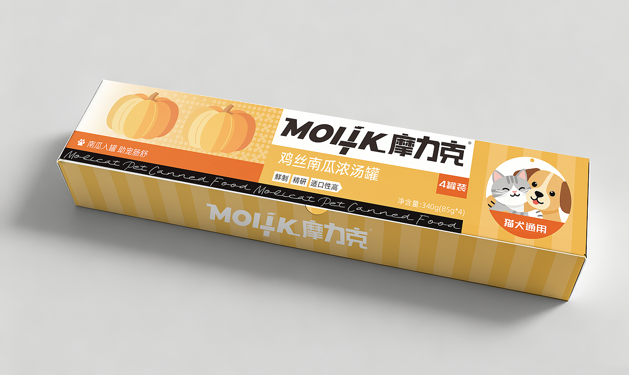 摩力克®宠物罐头 ｜ 宠物 猫狗 罐头 包装设计
