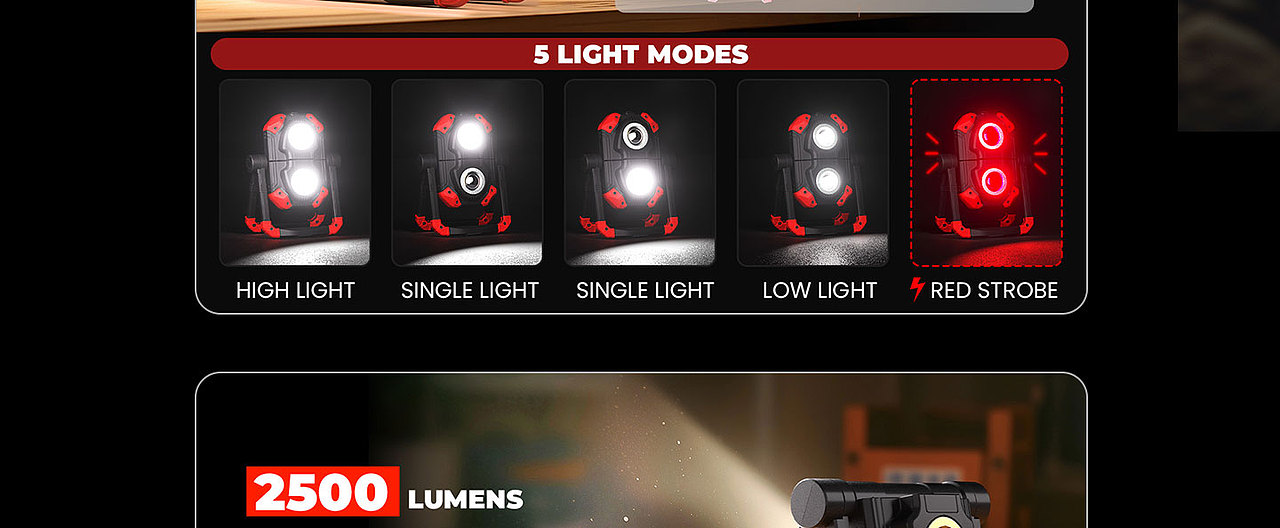 跨境電商詳情頁(yè) | 工作燈品類 X 銀魚白電商視覺(jué)（圖ZMzk4ODk1NDk2） - 電商 - 站酷設(shè)計(jì)師銀魚白原創(chuàng)素材 - 站酷ZCOOL