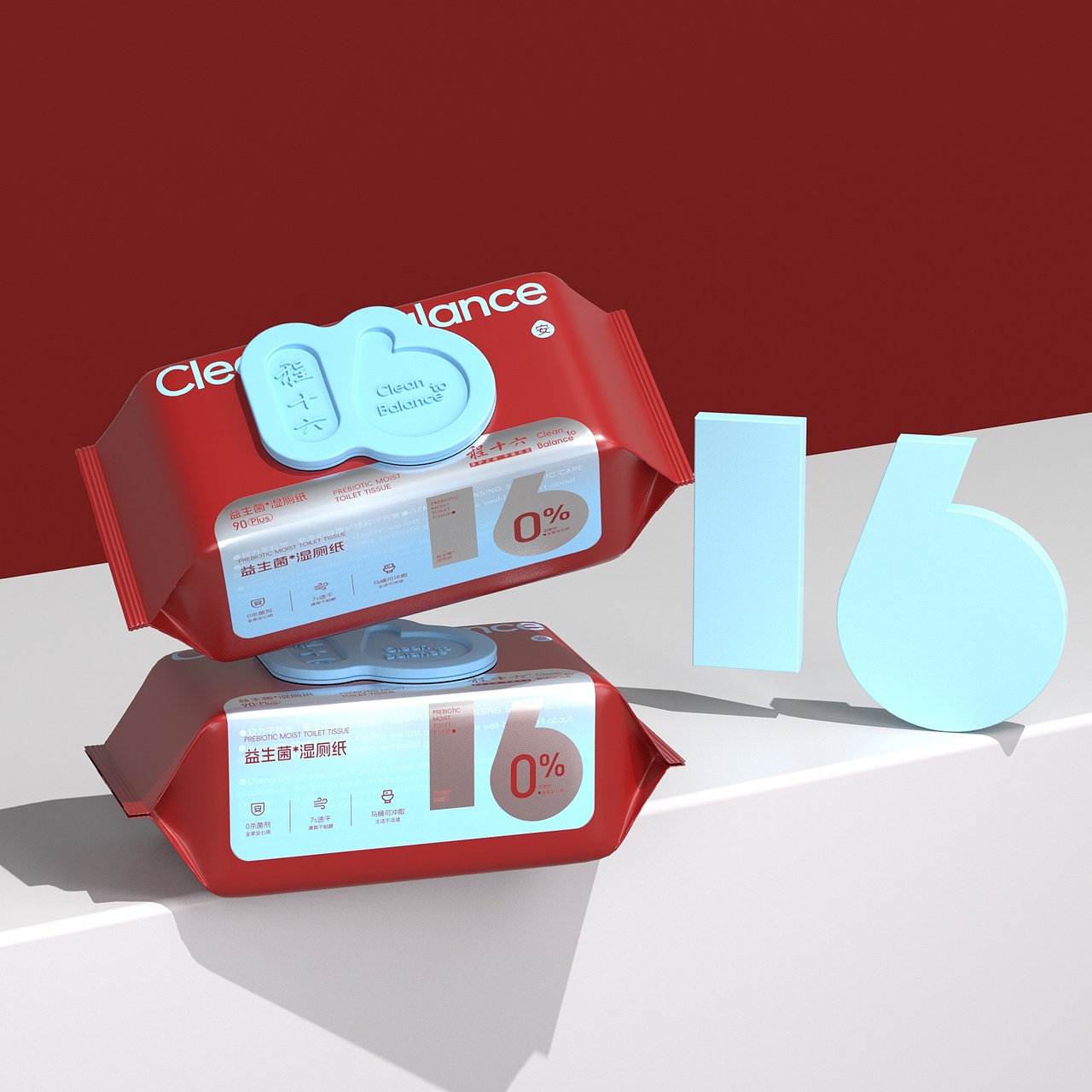 石开设计 | 湿厕纸品牌包装设计 盖型设计 系列化包装