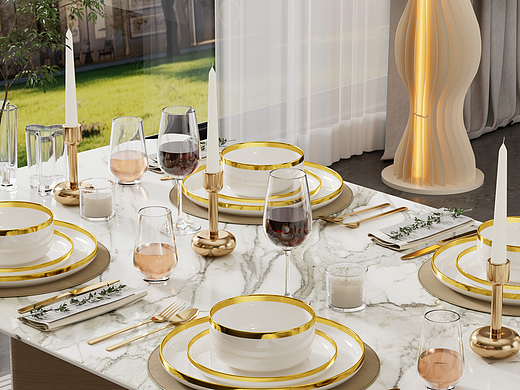 三维建模渲染-AI--金边陶瓷｜跨境产品-C4D渲染