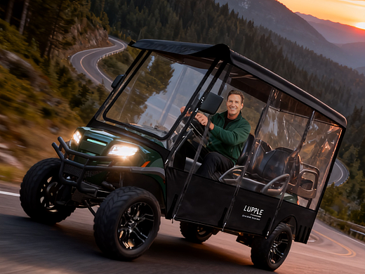 户外高尔夫球车防水帘场景图