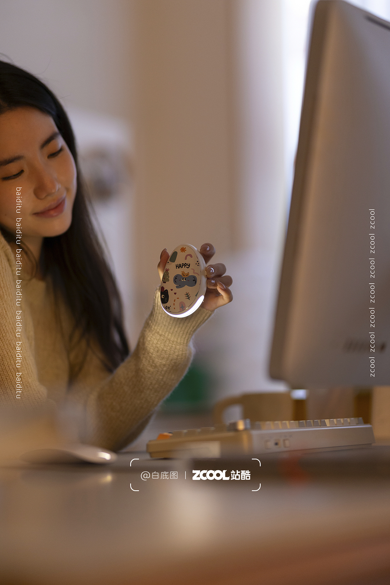 向物磁吸分体暖手宝