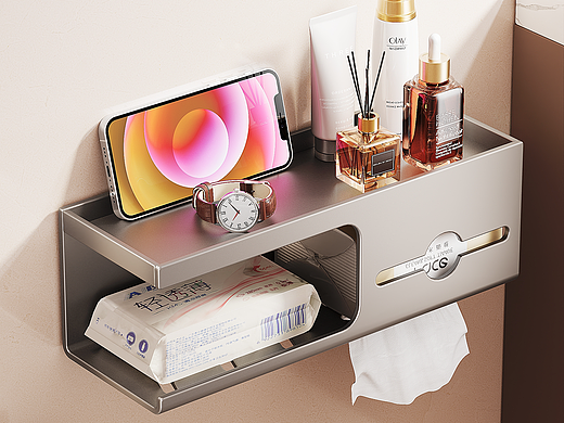 不锈钢枪灰纸巾盒