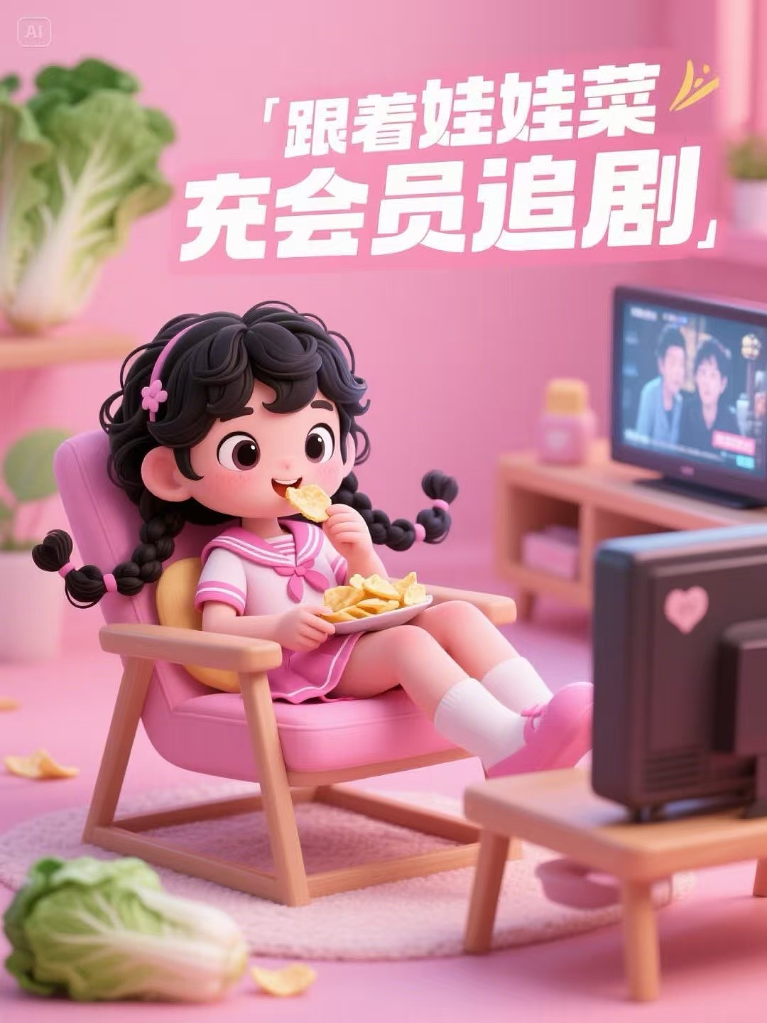 《娃娃菜喊你干点啥》电商IP人物设计