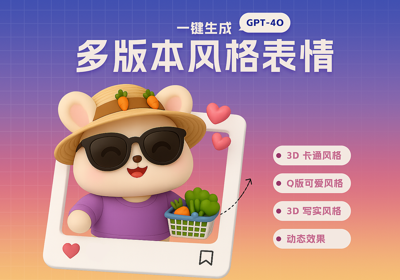 GPT-4o 多版风格表情包设计