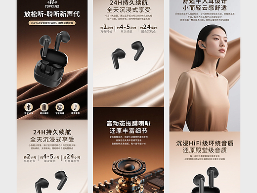 蓝牙耳机主图详情页设计