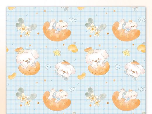 原创图案第1期 | 《橘子海》四方连续