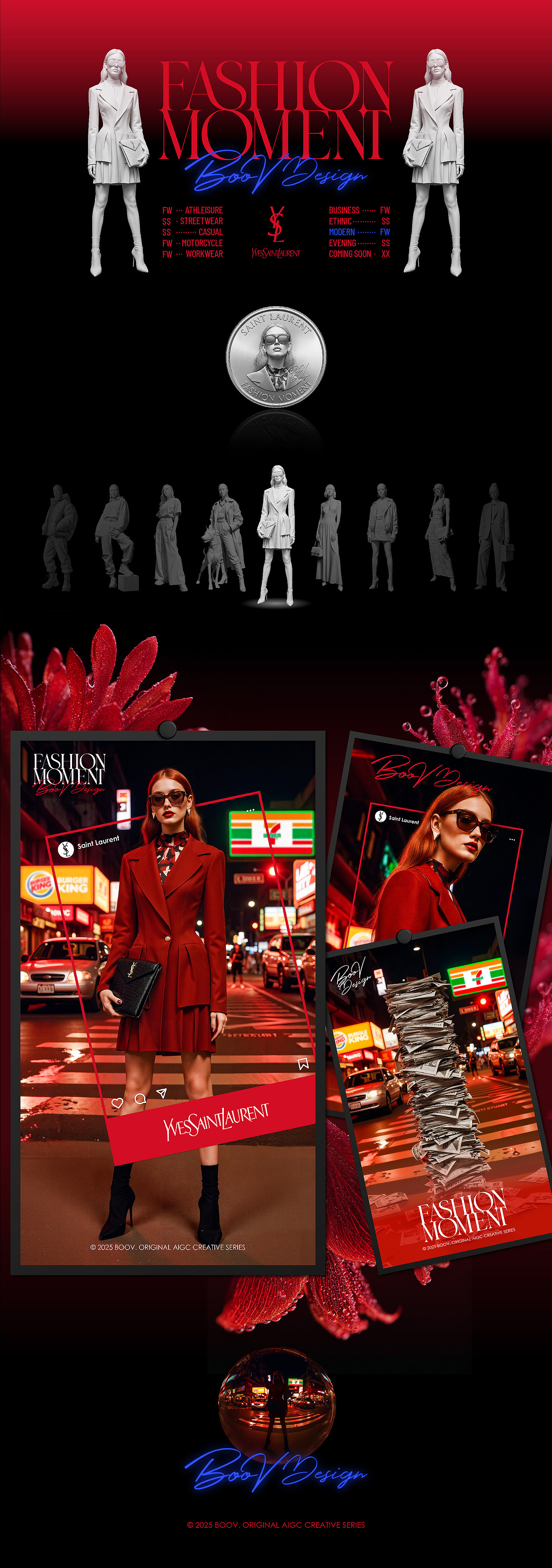 Fashion Moment | AIGC时尚创意系列短片（图ZMzk4OTIwOTQw） - AI作品 - 站酷设计师BOOV半格原创素材 - 站酷ZCOOL
