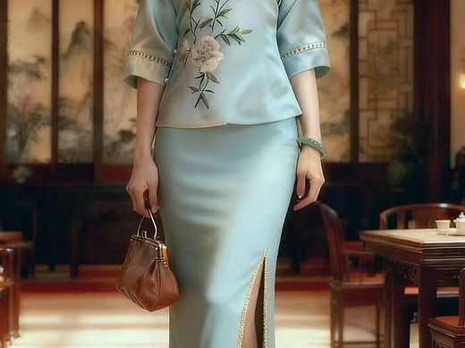 浅青瓷  新中式服装设计系列
