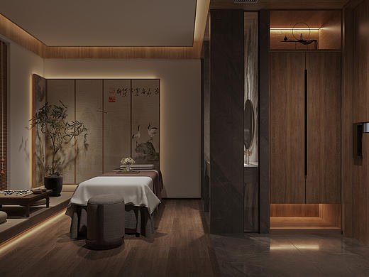 东方美学的足浴会所的表现方式