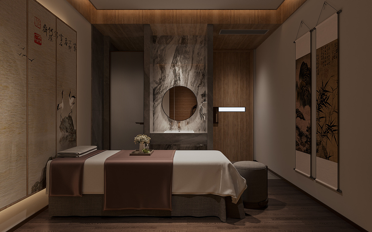 东方美学的足浴会所的表现方式