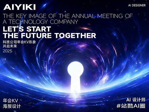 2026年科技公司年会KV形象设计丨站酷AI圈