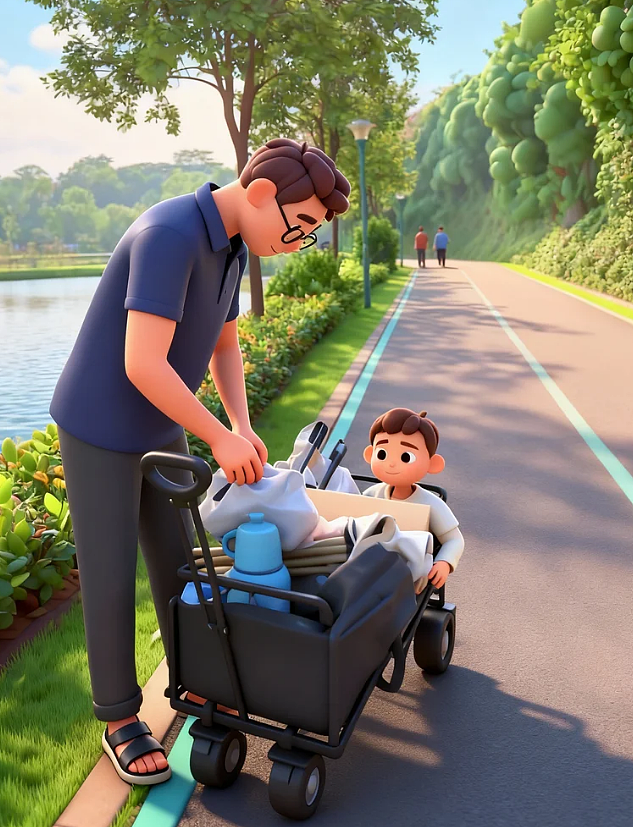 爸爸和小男孩露营的一天30（图ZMzk4OTQxNjI0） - AI作品 - 站酷设计师ladytsh原创素材 - 站酷ZCOOL