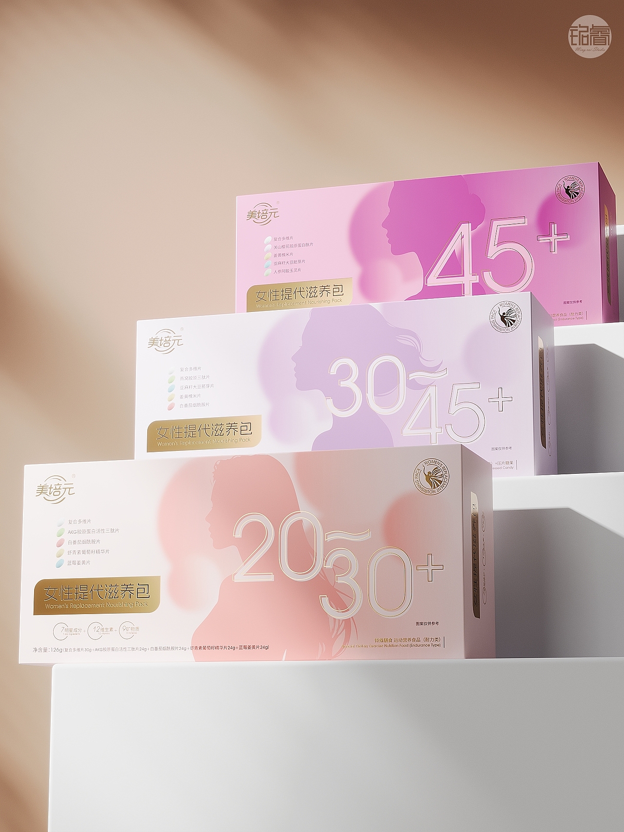 健康保健食品女性滋养包包装设计 | 美培元 | 铭睿益创（图ZMzk4OTUxNDYw） - 包装 - 站酷设计师刘益铭原创素材 - 站酷ZCOOL