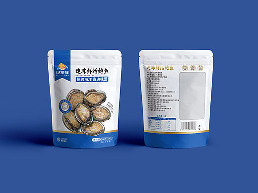 鲍鱼海鲜袋装包装设计