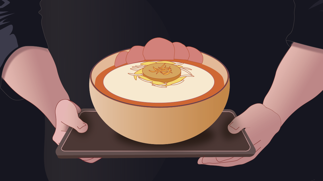 服务员场景展示图草图